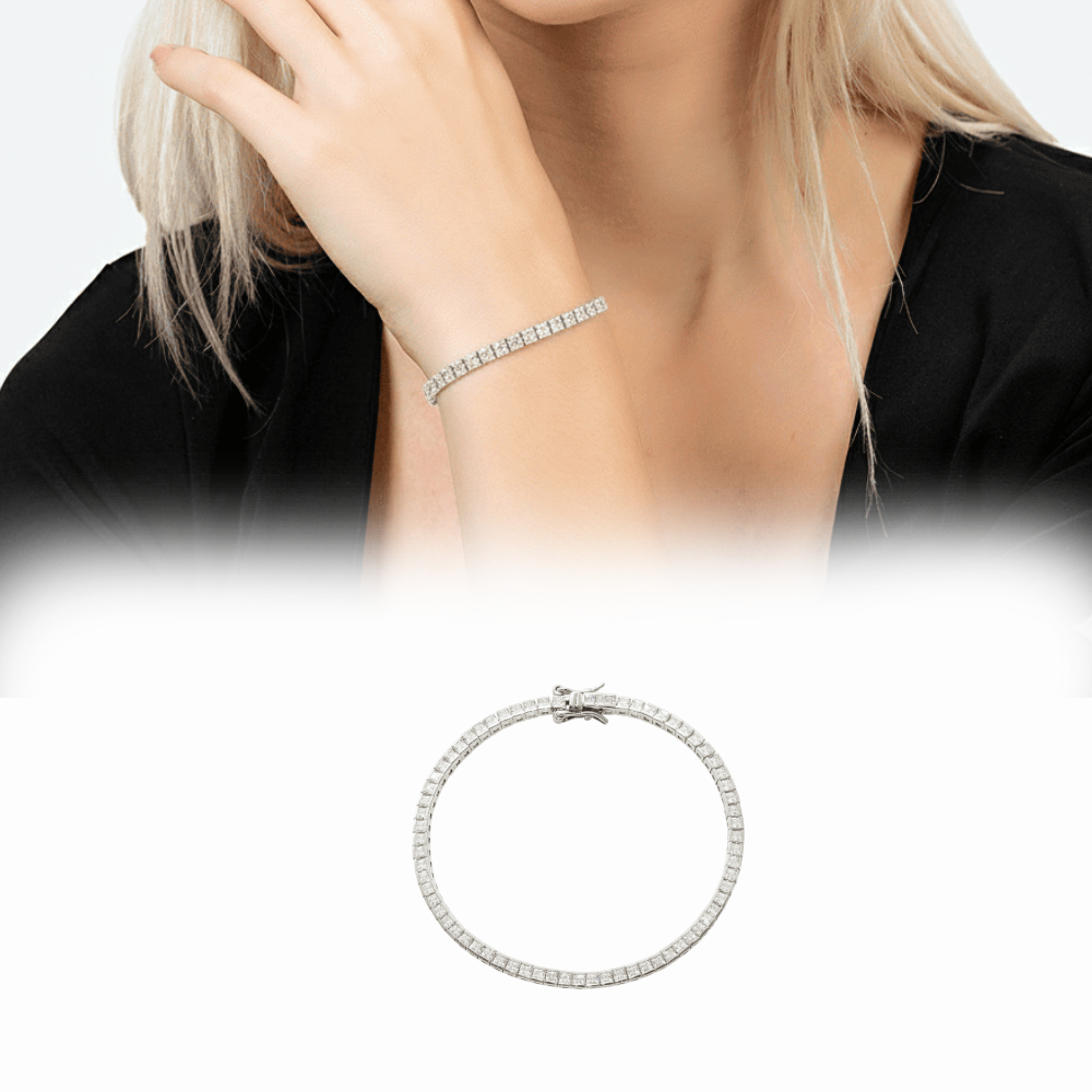 Vera 925 Ayar Gümüş 3 lü İthal Takım - Şık Kadın Kolye, Küpe ve Bileklik Seti - 3