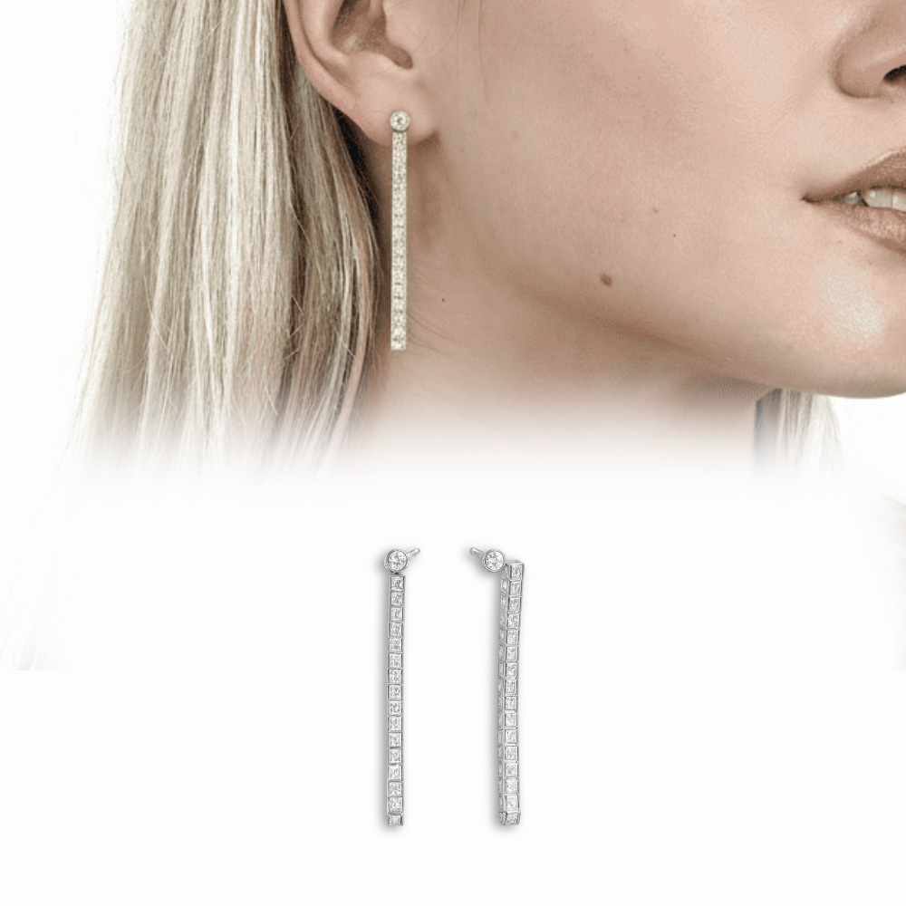 Vera 925 Ayar Gümüş 3 lü İthal Takım - Şık Kadın Kolye, Küpe ve Bileklik Seti - 5